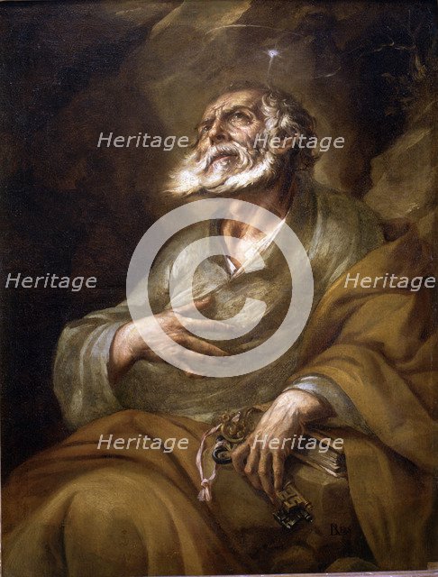 San Pedro, one of the Twelve Apostles, the first bishop of Rome, where he died.