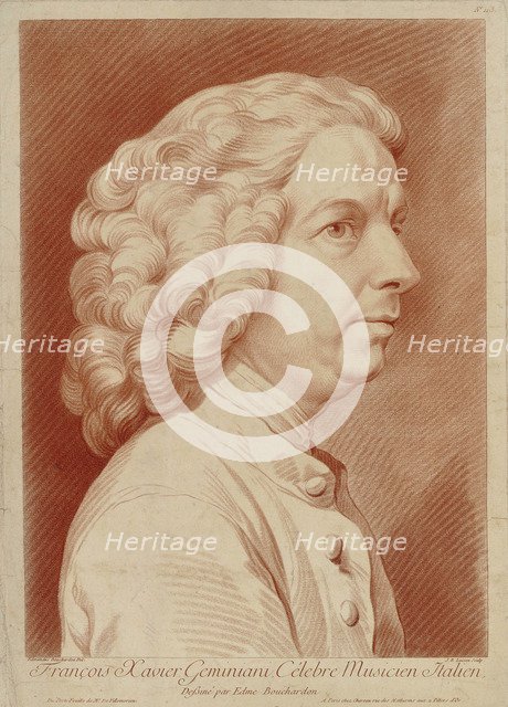 Portrait of the composer and violinist Francesco Saverio Geminiani (1687-1762), 1806.