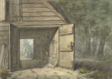 Stable of the De Geleerde Man inn, in Bennebroek, 1802. Creator: Hermanus Numan.