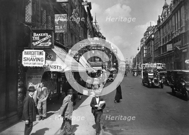 The Strand looking east Westminster, London, (c1910s?). Artist: Unknown