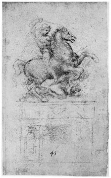 Study for the 'Trivulzio Monument', c1508 (1954). Artist: Leonardo da Vinci