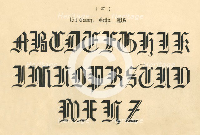 '16th Century. Gothic. MS', 1862. Artist: Unknown.