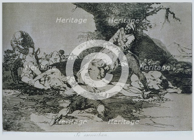 The Disasters of War, a series of etchings by Francisco de Goya (1746-1828), plate 16: 'Se aprove…