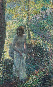 Young Girl in a Wood, 1897. Creator: Lebasque, Henri (1865-1937).