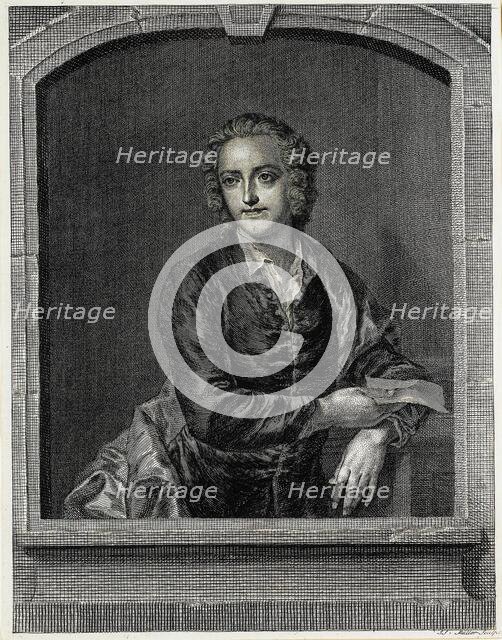 Portrait of the Poet Thomas Gray (1716-1771). Creator: Miller (Müller), John Sebastian (Johann Sebastian) (1715-1785).