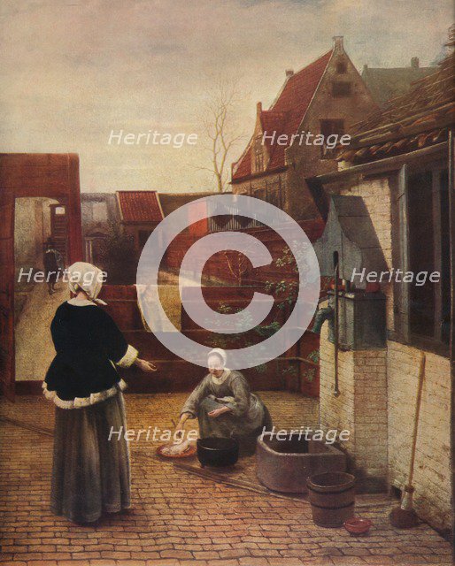 'A Dutch Courtyard', c1658, (1911). Artist: Pieter de Hooch.