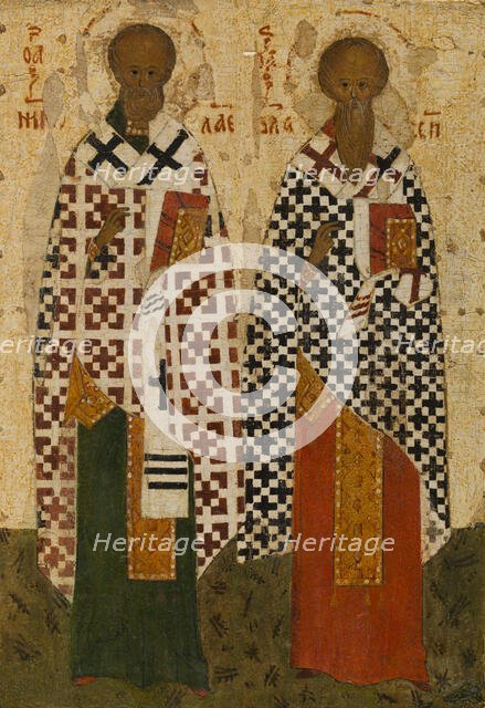 Saint Nicholas and Saint Blaise, between 1500 and 1600. Creator: Novgorod school.