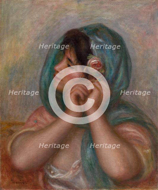 Young Woman Arranging Her Earring, 1905. Creator: Pierre-Auguste Renoir (French, 1841-1919).