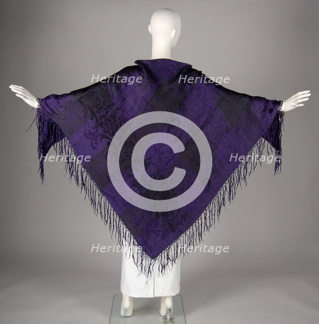 Mourning shawl, American, 1840-60. Creator: Unknown.