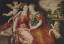 Allegory of Peace and Justice. Artist: Vos, Maerten, de (1532-1603)