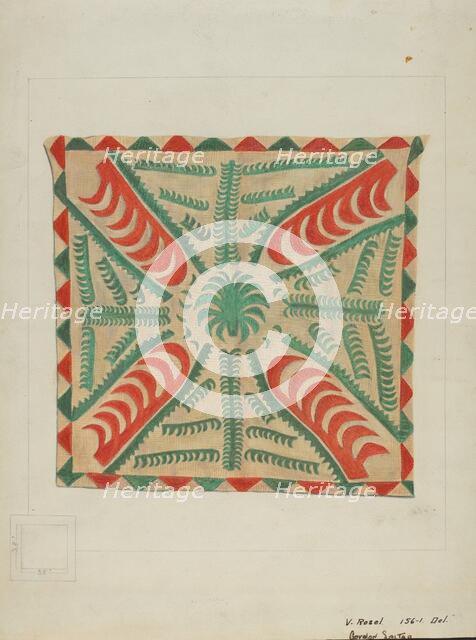 Coverlet for Crib, c. 1939. Creator: Vincent P. Rosel.