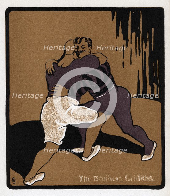 The Brothers Griffiths, theatre performers, late 19th century. Artist: Unknown