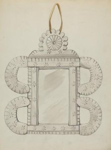 Tin Mirror Frame, c. 1936. Creator: Majel G. Claflin.