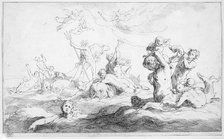 The Realm of Neptune, from Drawing Book, 1650-56. Creator: Frederick Bloemaert.