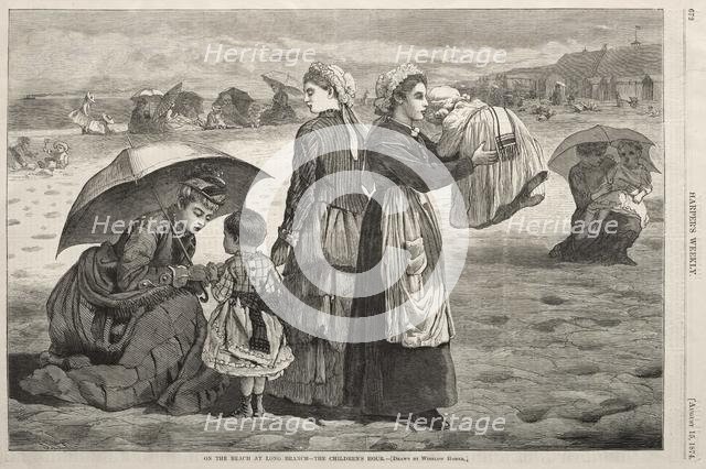 On the Beach at Long Branch - The Children's Hour, 1874. Creator: Winslow Homer (American, 1836-1910).