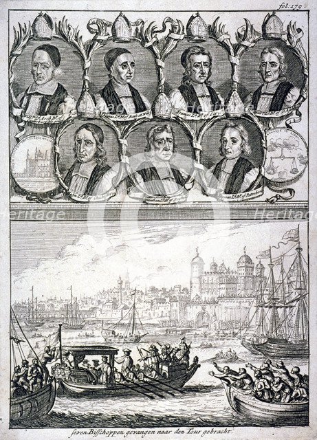 Seven bishops and the Tower of London, c1700. Artist: Gabriel Bodenehr I