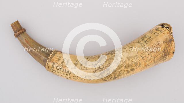 Powder Horn, Colonial American, dated 1759. Creator: Jacob Gay.