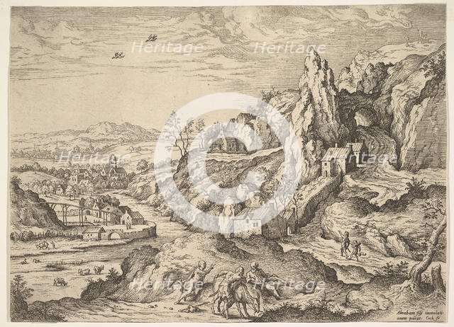 Abraham and Isaac on the way to Sacrifice, 1558. Creator: Hieronymus Cock.