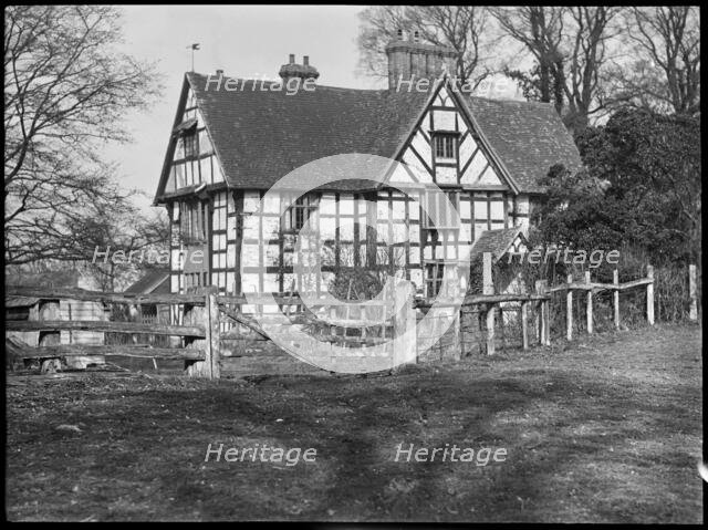 An unidentified timber framed house probably in Worcestershire, c1935. Creator: Marjory L Wight.