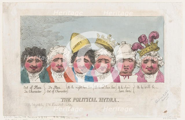 The Political Hydra, April 16, 1806., April 16, 1806. Creator: Thomas Rowlandson.