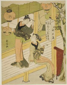 The Eiraku-an teahouse in Kyoto, c. 1768/69. Creator: Suzuki Harunobu.
