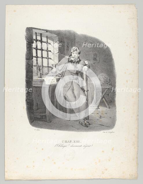 Chap. XIII: Ste. Pelagie! charmant séjour! (Sainte-Pélagie Prison, a charming stay!), 1824.. Creator: Victor Adam.