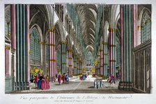 Interior view of Westminster Abbey, London, c1755. Artist: Anon