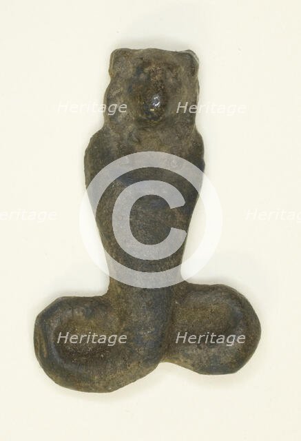 Amulet of a Cobra with Lioness Head, Egypt, Ptolemaic Period-Roman Period (?) (4th century BCE... Creator: Unknown.