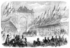 The Coronation of the King of Prussia: His Majesty receiving an address from the young..., 1861. Creator: Unknown.