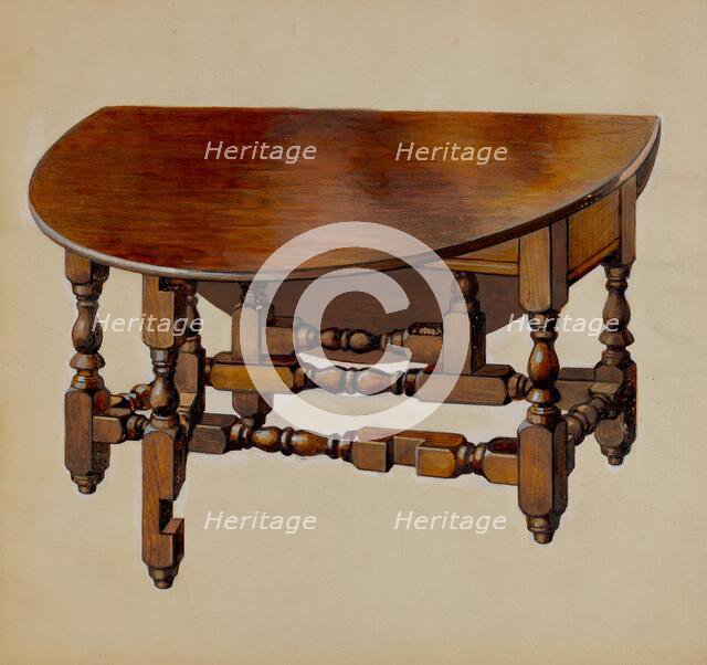 Gate-legged Table, c. 1936. Creator: George Nelson.