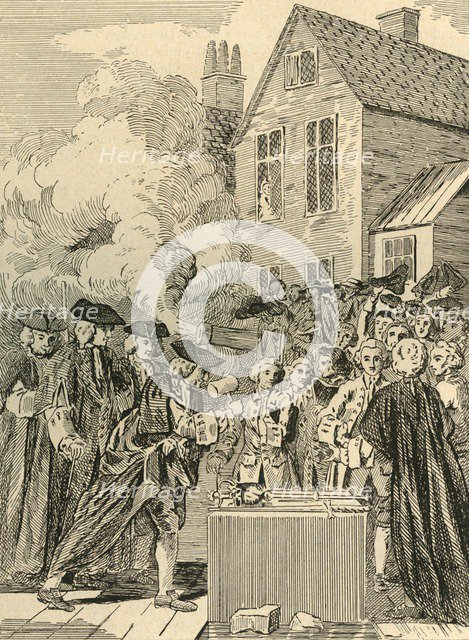 'Laying the Foundation-Stone of Blackfriars Bridge, 1760', (1897). Creator: Unknown.