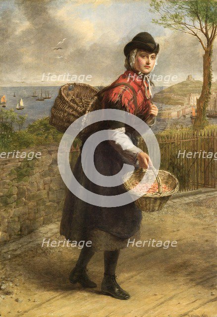 'Tenby prawnseller', 1839-1909. Artist: William Powell Frith.