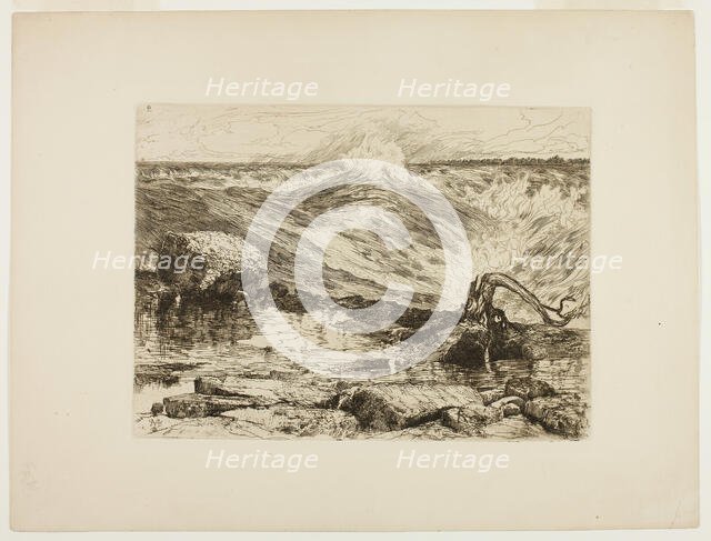 The Rapids Above Niagara, 1886. Creator: Thomas Moran.