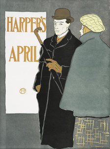 Harper's April, c1890 - 1907. Creator: Edward Penfield.