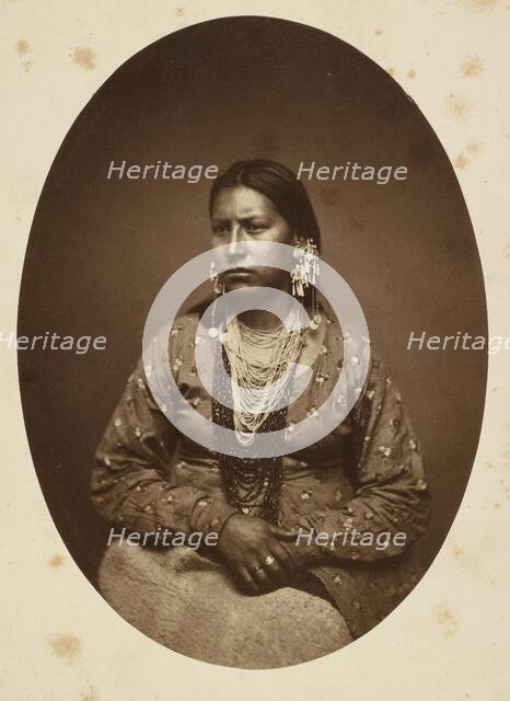 Oceti Sakowin Oyate Woman, 1860-1880. Creator: HH Whitney.