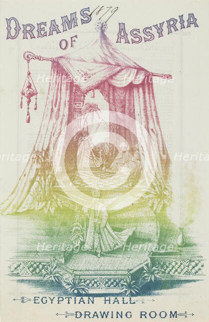 Dreams of Assyria - Egyptian Hall - Drawing Room, 1879.  Creator: Unknown.