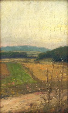 Landscape with hills in the distance, c1902. Creator: Elemír Halász-Hradil.