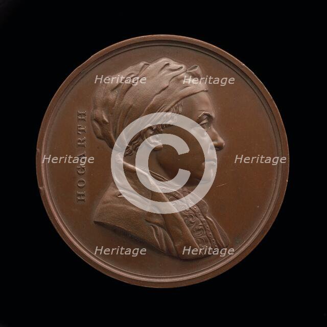 William Hogarth, 1697-1764, Painter [obverse], 1848. Creator: Leonard Charles Wyon.