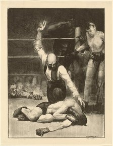 Counted Out, second stone, 1921. Creator: George Wesley Bellows.