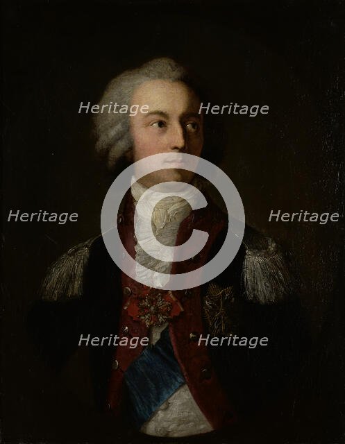 Portrait of Prince Adam Kazimierz Czartoryski (1734-1823) as the Commandant of the Corps..., 1680s. Creator: Jozef Grassi.
