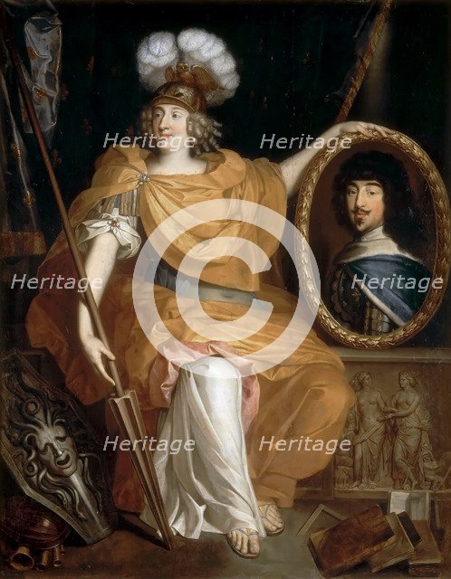 Portrait of Anne Marie Louise d'Orléans, Duchess of Montpensier. Artist: Bourguignon, Pierre (1630-1698)