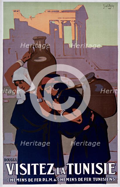 Dougga. Visitez la Tunisie, 1929. Creator: La Nézière, Joseph de (1873-1944).