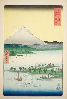 Pine Beach at Miho in Suruga Province (Suruga Miho no matsubara), from the series..., 1858. Creator: Ando Hiroshige.