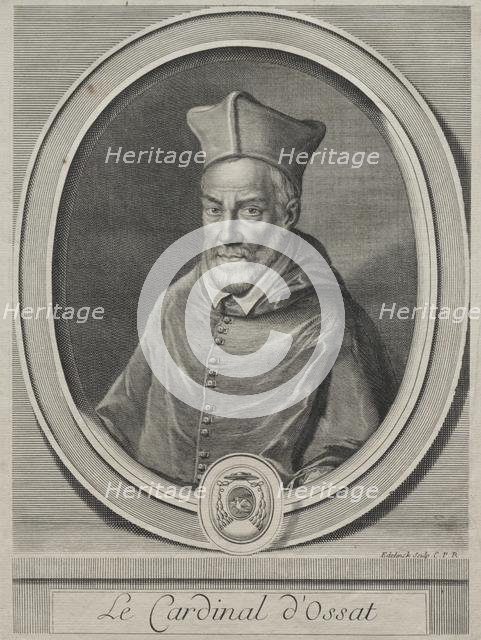 Cardinal Arnaud dOssat. Creator: Gerard Edelinck (French, 1640-1707).