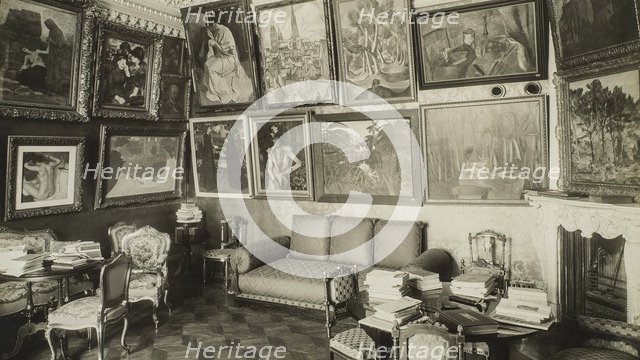 The music room in the Shchukin's house with works by Degas, Maurice Denis and Henri Rousseau, 1913-1