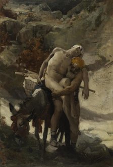 The Good Samaritan - sketch, 1878. Creator: Aime Morot.