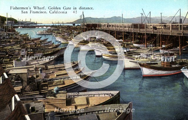 Fisherman's Wharf, San Francisco, California, USA, 1922. Artist: Unknown