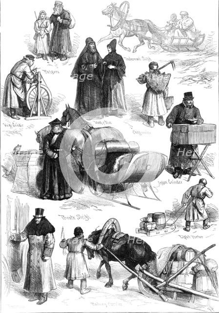 Sketches in St. Petersburg, 1874. Creator: Unknown.