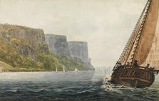 The Packet "Mohawk of Albany" Passing the Palisades, 1811-ca. 1813. Creator: Pavel Petrovic Svin'in.
