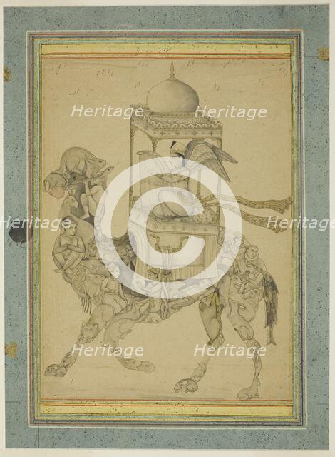 Angel (Peri) Riding a Composite Camel, c. 1700. Creator: Unknown.